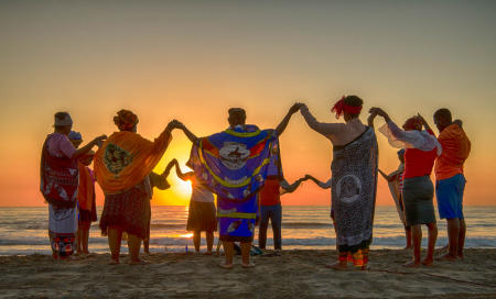 traditional healers , Durban beach