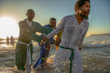 Ninivah Zion Christian Church baptism and cleansing, Durban.